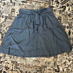 Loft Outlet Blue Flowy Skirt with Front Tie, Size XS